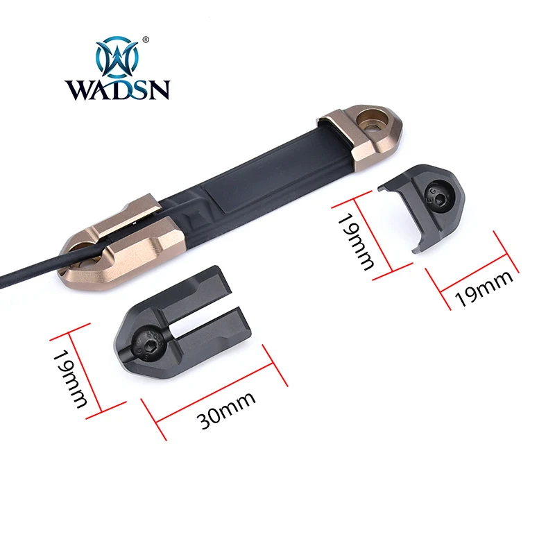WADSN Surefire-linterna de luz Scout M600 M300 ST07, interruptor de almohadilla de presión de cinta remota, accesorios de placas de montaje de riel Mlok Keymod - imagen 5