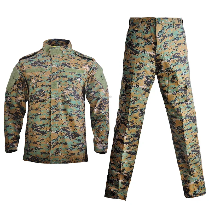 Uniforme táctico, camisa + Pantalones, uniforme de combate de camuflaje, ropa para hombre, traje, juego Cs de caza Airsoft - imagen 5