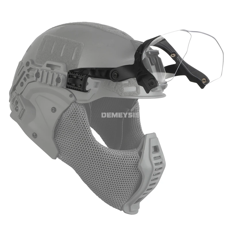 Casco táctico Wendy, gafas plegables para caza al aire libre, tiro, casco Airsoft, montaje en riel, gafas de protección, accesorios para casco - imagen 4