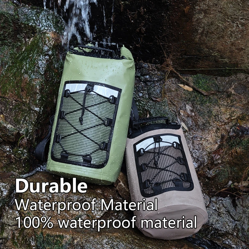 Bolsa de playa para natación, impermeable, para deportes acuáticos al aire libre, Rafting, canotaje, mochila de malla, separación en seco y húmedo, bolsa de juego de agua con cordón - imagen 4