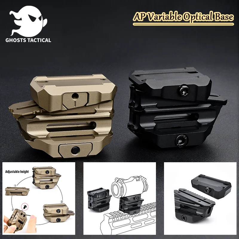 Mira de punto rojo de Metal táctico, BaseT1T2 óptico, lupa de puntero, elevador extraíble, Base de Metal, accesorios de caza