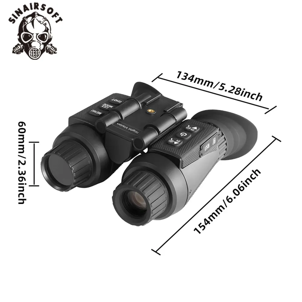 Gafas de visión nocturna montadas en la cabeza 3D, gafas de visión nocturna infrarrojas de alta definición, binoculares con correa para la cabeza NV8300 - imagen 2