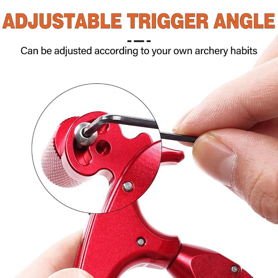 Pinza de pulgar giratoria de 360 grados, accesorios de entrenamiento de caza, Ayuda de liberación de arco compuesto, aleación de aluminio, agarre de 4 dedos - imagen 4