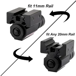 Calibrador láser de caza al aire libre ajustable con mira láser de punto rojo táctico