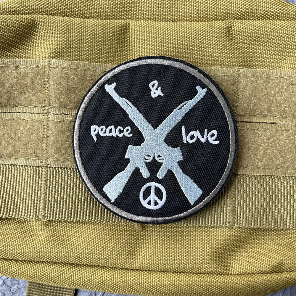 La Paz nunca fue una opción, parche táctico, parches de gancho y bucle, mochila Wappen, Accesorio militar bordado en la ropa - imagen 5