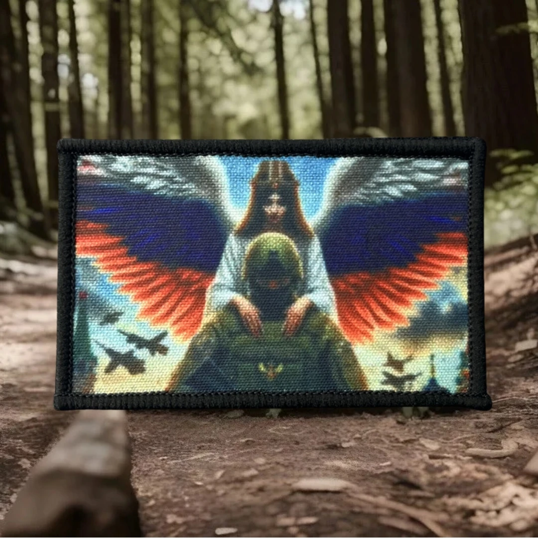 Insignia de moral de Ángel táctico de soldados rusos, parches de gancho y bucle impresos para ropa, brazalete del ejército militar, pegatina para mochila - imagen 4