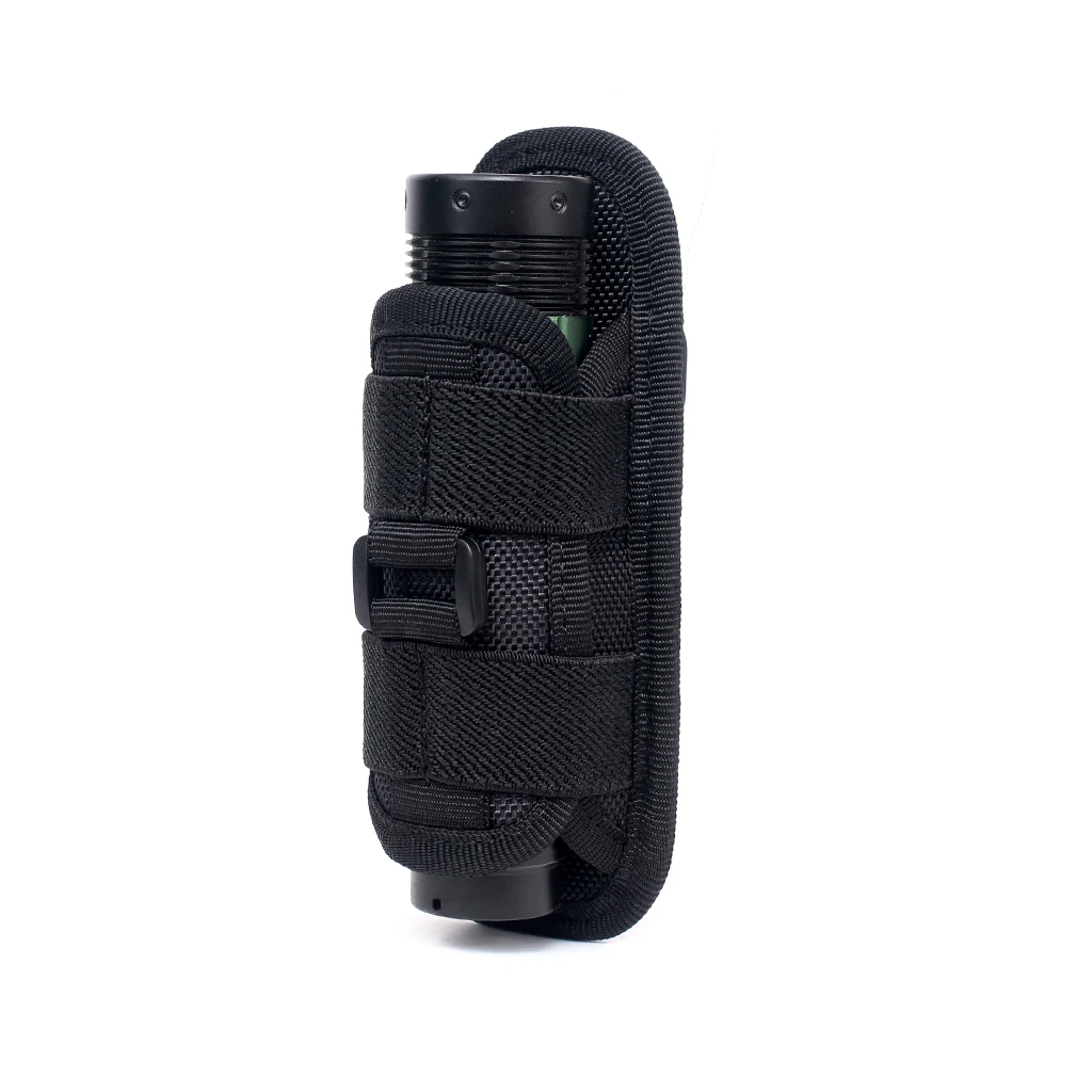 Funda para linterna táctica al aire libre, cinturón Molle, estuche para linterna giratorio de 360 grados, accesorios de luz de caza, riñonera - imagen 5
