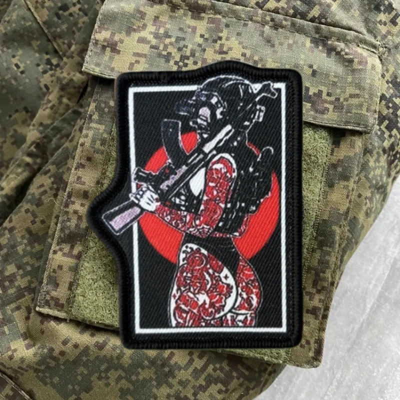 Parche táctico de soldado de belleza, parches militares de gancho y bucle, pegatinas para mochila, insignia de moral, apliques para ropa - imagen 5