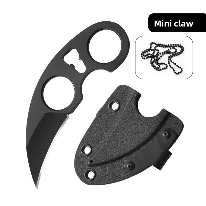 Collar con mini cuchillo de garra EDC afilado para bolsillo exteriores - imagen 3