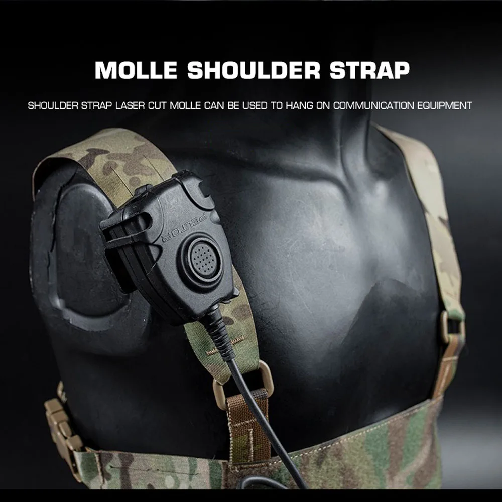 Ferro Style-chaleco táctico de caza Airsoft, accesorio ligero, ajustable, corte láser, Molle H, arnés, aparejo para el pecho - imagen 4