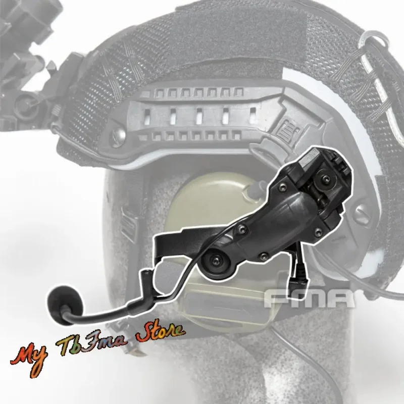Adaptador de soporte de brazo de riel de casco rápido con tapa trasera FMA C3 a AMP soporte de auriculares para COMTAC C3 TB1443 - imagen 2