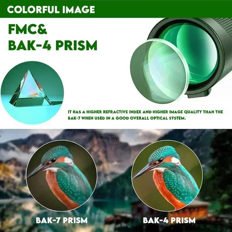 80x100 Zoom 50000M HD Bak4 binoculares potentes portátiles telescopio profesional de largo alcance Monocular caza Camping - imagen 5