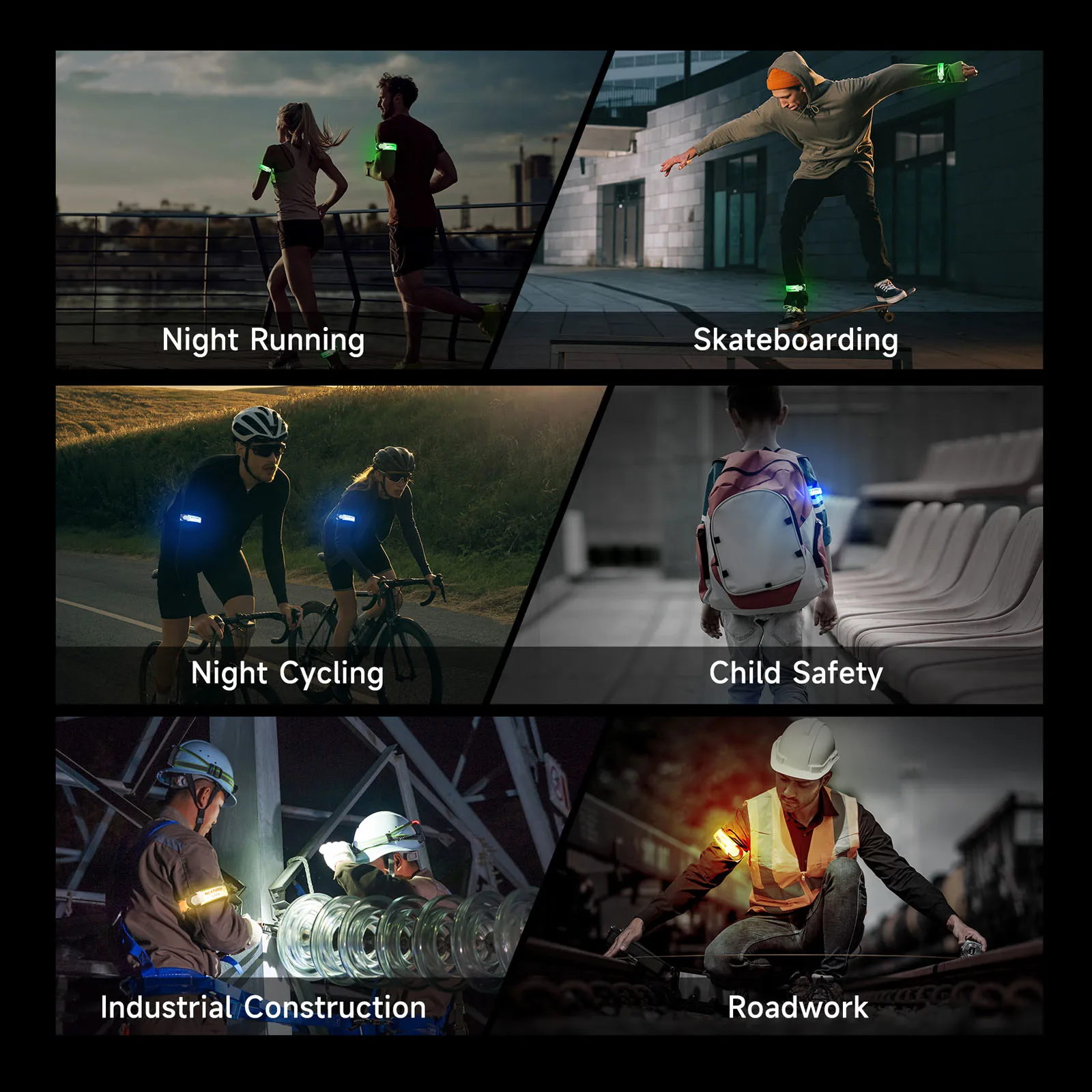 NEXTORCH UT51C pulsera LED recargable multicolor – Seguridad nocturna - imagen 3