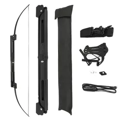 Arco largo recto plegable de 58 ", aluminio CNC, 35 libras, arco portátil, mano izquierda/derecha para accesorios de práctica de objetivo de caza