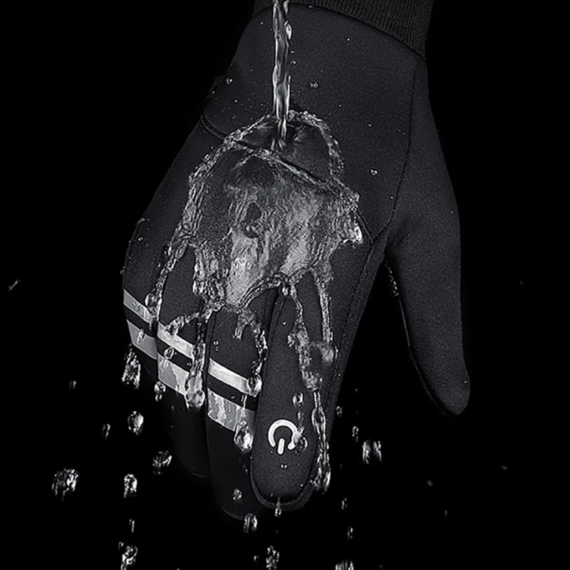 Guantes de motocicleta y bicicleta para hombre y mujer, protectores de manos para pantalla táctil, a prueba de viento, para deportes al aire libre, skateboarding, esquí, guantes cálidos para correr - imagen 3