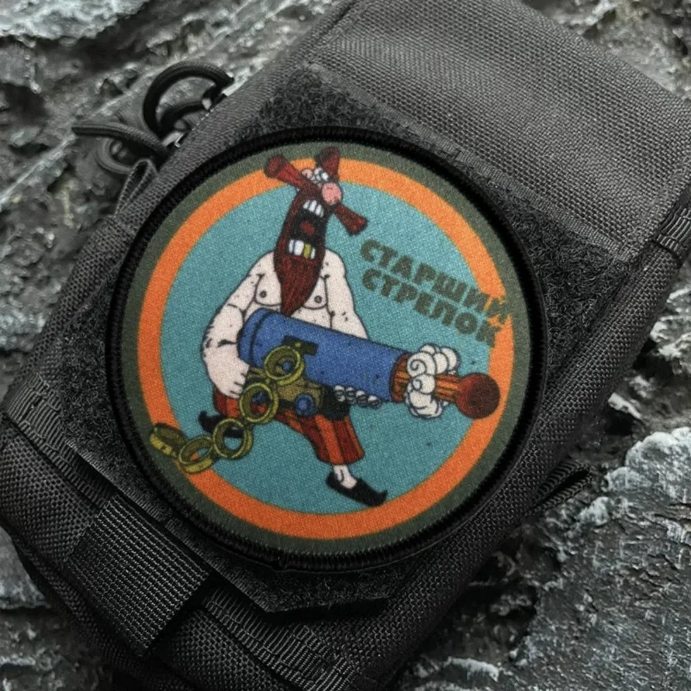 Insignia de moral de guerrero "Senior Shooter", parche táctico, parches de gancho y bucle impresos de fuerzas especiales, brazalete, pegatinas para mochila militar - imagen 5