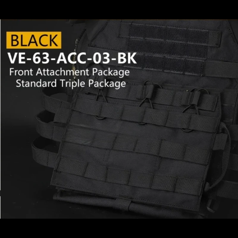 Paquete de accesorios delanteros de chaleco JPC2.0 de aventura al aire libre, paquete triple estándar del sistema MOLLE