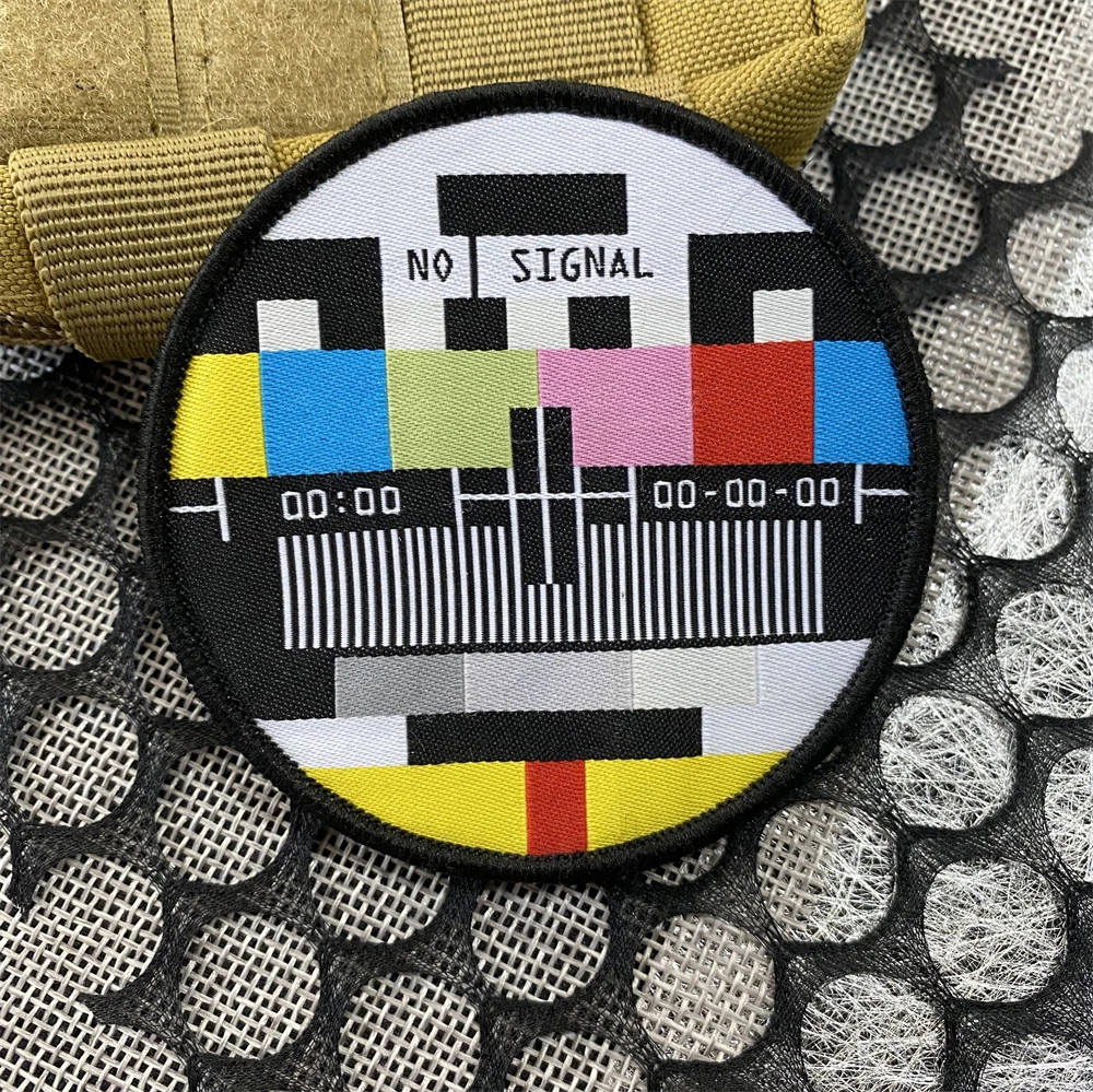 Parche táctico divertido sin señal 404, insignia de moral bordada no encontrada, tarea fallida con éxito, pegatina para mochila con gancho y bucle impreso - imagen 5