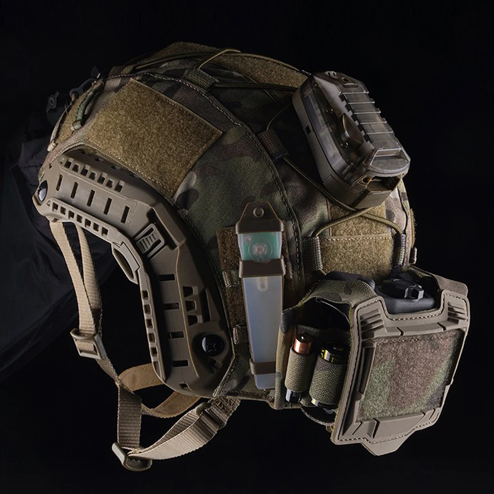Batería puente casco rápido NVG con cable PTT y bolsa contrapeso - imagen 5