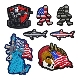 Parche táctico 3D PVC Bigfoot Gorilla bandera americana – para mochila