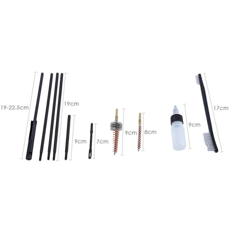 Kit de limpieza de pistola AR15 M16, alfombrilla para todos los Rifles de carabina Ruger 10/22.22.223.308, variantes Boresighter, cepillos tácticos para pistola - imagen 5