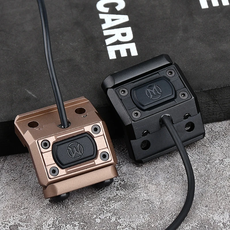 WADSN M300 M600 MOD botón interruptor de Metal linterna táctica montaje Base luz exploradora interruptor de presión extendido para M340 M640 PLHV2 - imagen 3