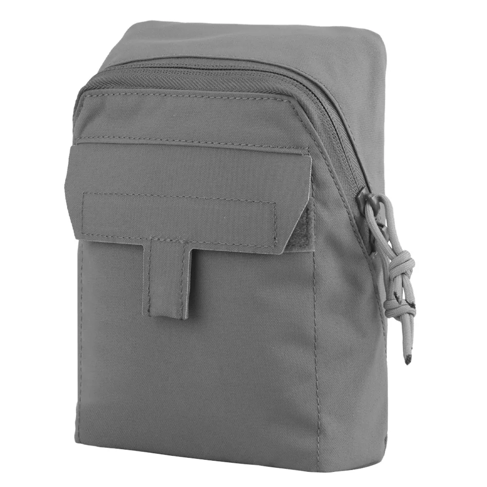 Bolsa táctica para revistas, bolsa de utilidad MOLLE Vertical, solapa frontal, bolsillo de gestión pequeño, cremallera, cierre, accesorios para chaleco de caza - imagen 3