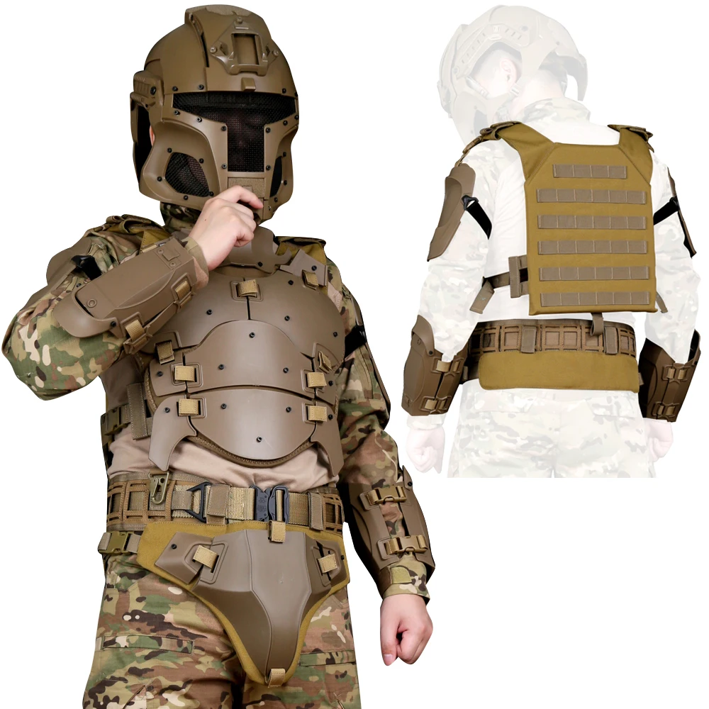 Armadura táctica MOLLE Modular 3D chaleco protector de caza traje para tiro de Paintball, CS Wargame, Cosplay, accesorio de fiesta de baile