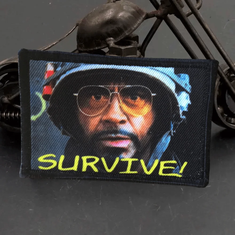 ¡Sobrevivir! Parche táctico Tropic Thunder Morale, parches de gancho y bucle impresos divertidos, insignia militar, brazalete, pegatinas para mochila Chevron - imagen 4