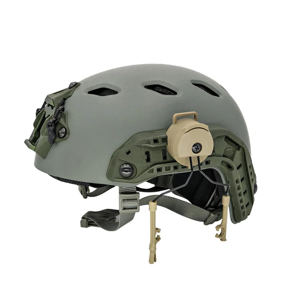 Soporte para auriculares tácticos, juego de adaptadores de riel de arco para casco Fast Ops Core, auriculares militares con cancelación de ruido Comtac II, 1 par - imagen 5