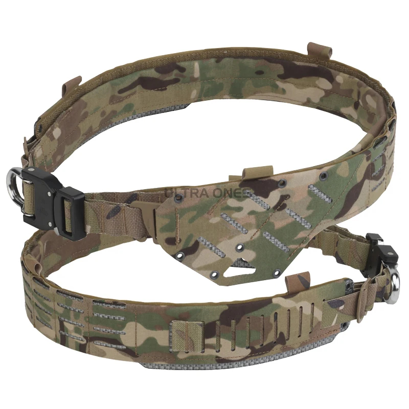 Cinturones de combate tácticos 2 en 1, cinturón ajustable para entrenamiento de caza y tiro al aire libre, cinturón de batalla MOLLE Airsoft de liberación rápida - imagen 4