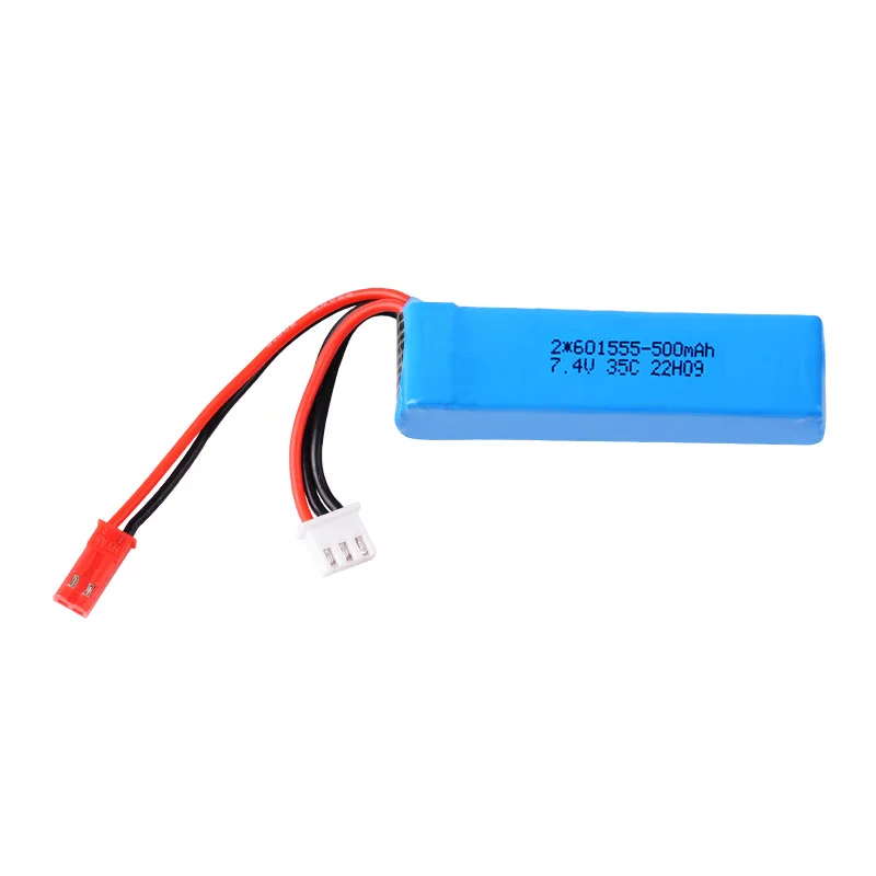 Batería Lipo 2 S 7,4 V 500mAh 35C con cargador para BETAFPV LiteRadio 2 SE, transmisor de Control remoto, piezas de Radio 601555 61x16x13mm - imagen 5