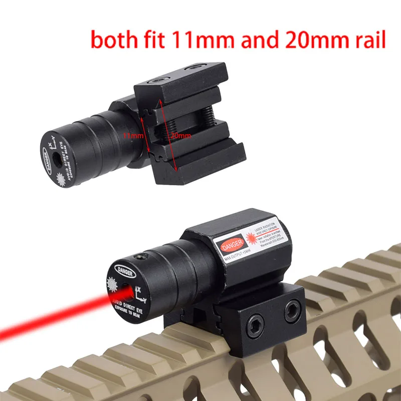 Mira láser roja táctica, instalación de riel guía de 11/20mm, pistola de aire, Rifle, caza óptica, punto rojo, puntería láser, caza ajustable - imagen 4