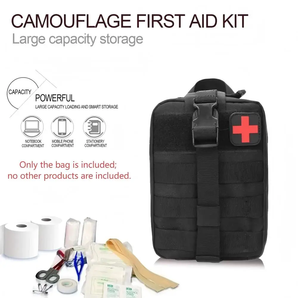 Botiquín de primeros auxilios táctico para exteriores, riñonera táctica Molle, paquete de herramientas de emergencia para caza, bolsa portátil de supervivencia para acampada, accesorios