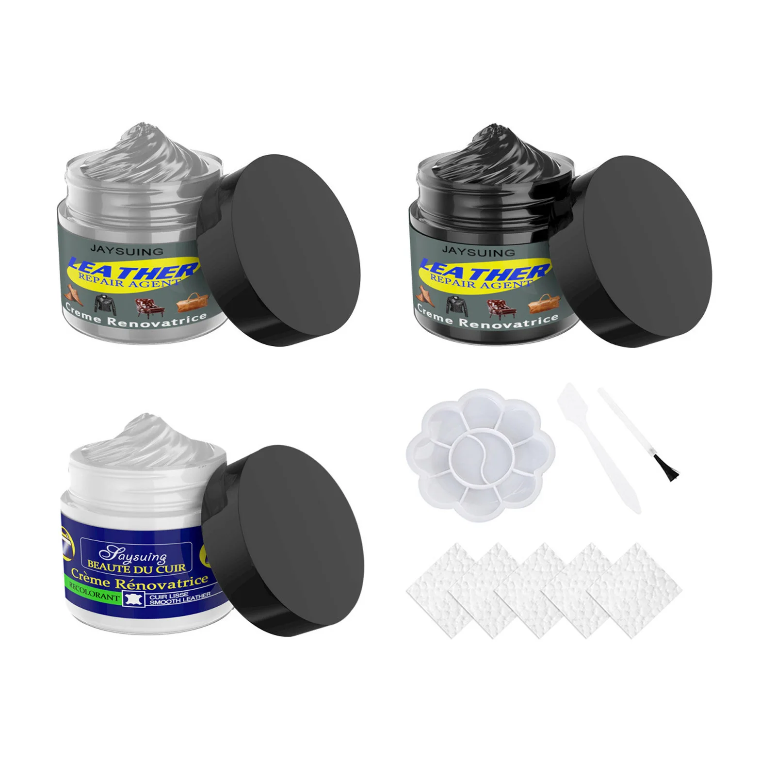 Kit de reparación de cuero para sofá y asiento de coche, suplemento de Gel de cuero, crema de restauración, pasta de reparación, sobretodo, reparación de mesa, arañazos y grietas, 50g - imagen 3