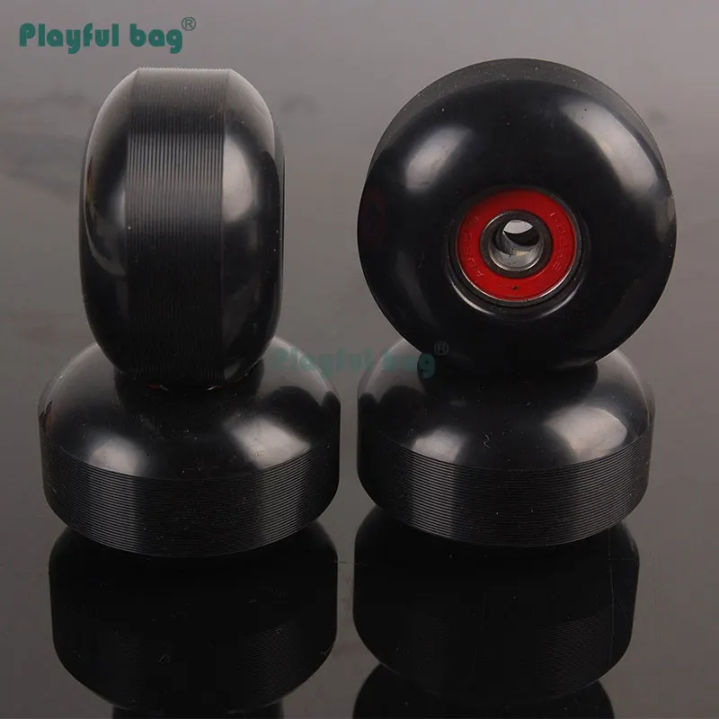 4 unids/set patines de ruedas dobles ruedas de PU 52x32MM 95A accesorios de monopatín con rodamientos rueda de línea AMB208 - imagen 2