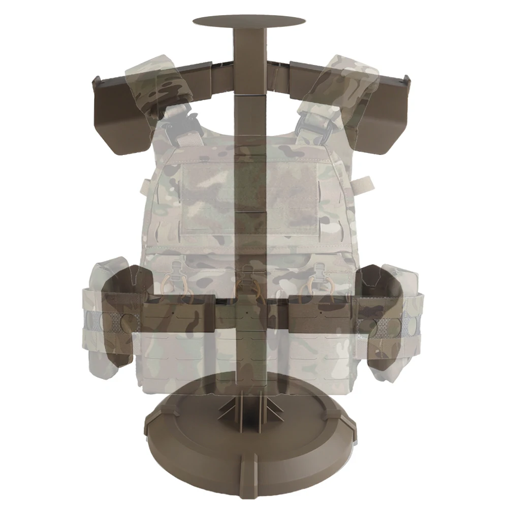 Soporte de exhibición de equipo táctico para chaleco Airsoft, portador de placa, aparejo de pecho de caza, estante de armadura corporal, cinturón MOLLE para hombres al aire libre - imagen 5