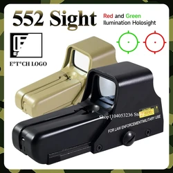 552 holográfico rojo punto verde mira táctica óptica caza Rifle escopeta 20mm Rail RifleScope con marcado