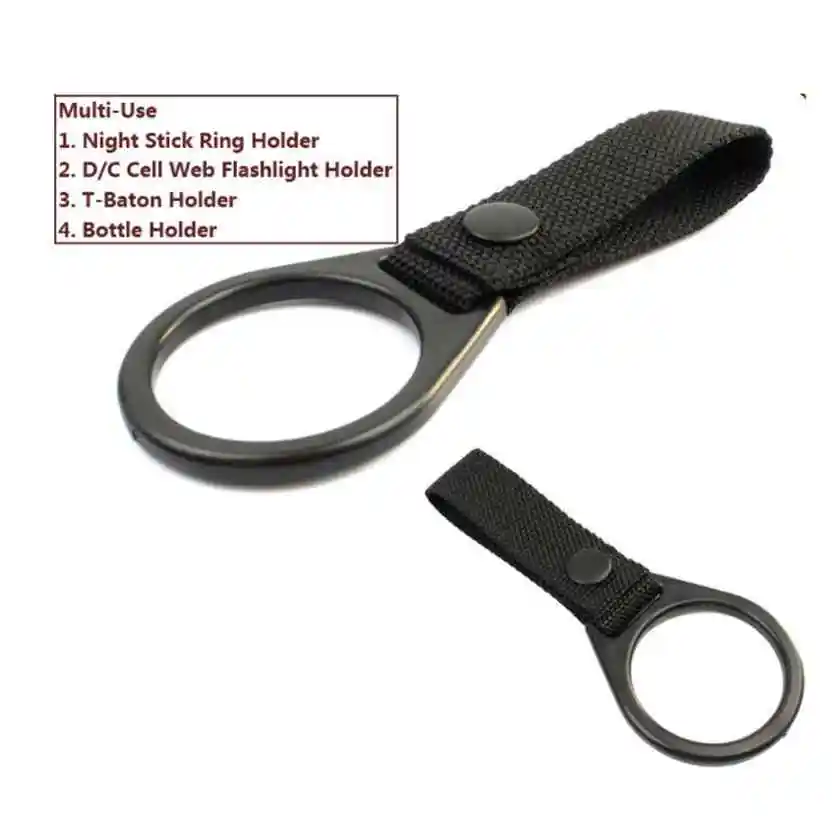 Soporte de cinturón de cuero de nailon para linterna táctica d-cell, soporte de anillo para linterna, cinturón de servicio, soporte de anillo de bastón, estilo deslizante - imagen 4