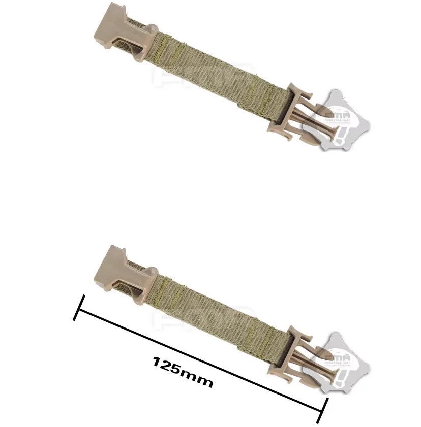 FMA-extensor de barbilla de suspensión para casco táctico Airsoft, correa de hebilla, cinturón alargado, negro/arena, TB948 - imagen 4