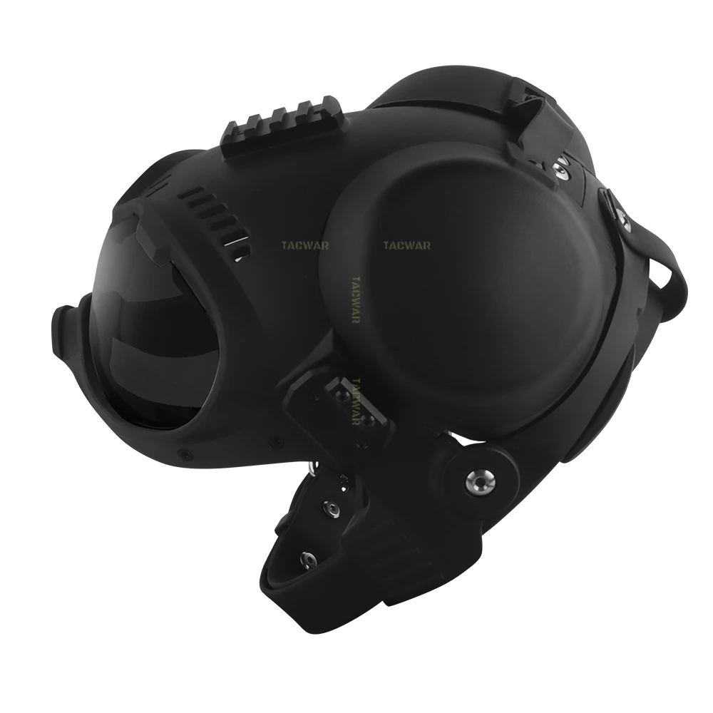 Casco táctico K9 para perro con lentes, acolchado y soporte cámara - imagen 5