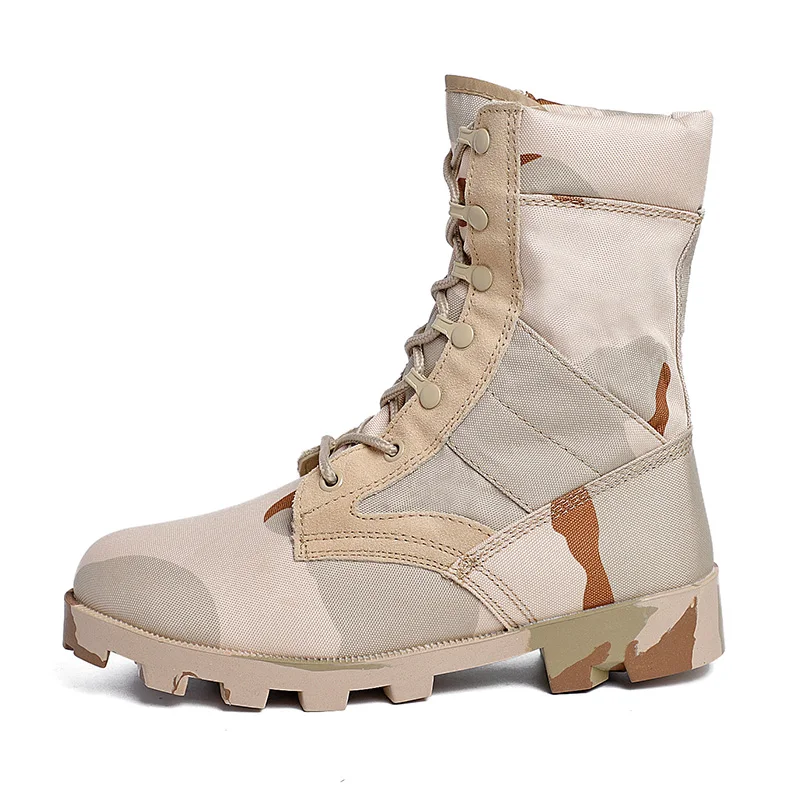 HIKEUP-botas militares de senderismo para hombre, zapatos de entrenamiento, impermeables, antideslizantes, para exteriores, Invierno - imagen 2