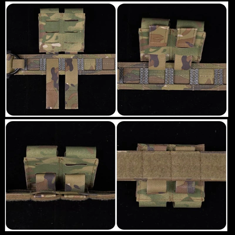 Bolsas para revistas de doble pistola de tipo abierto, funda elástica para Rifle Mag, soporte táctico para revistas de 9mm - imagen 5