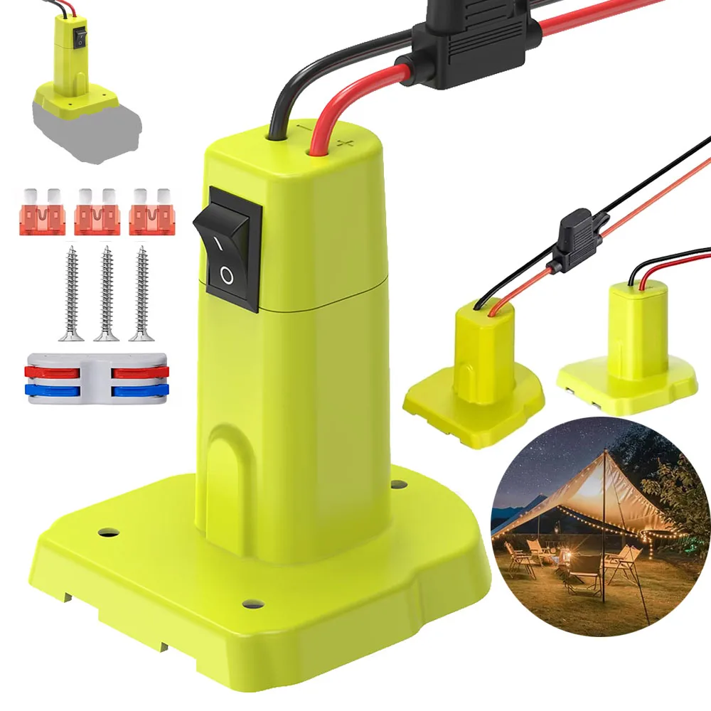 Paquete de adaptador de rueda eléctrica Compatible con Ryobi 18V ONE + 18V Nimh/Nicd/batería de iones de litio DIY adaptador de ruedas eléctricas conector de herramienta
