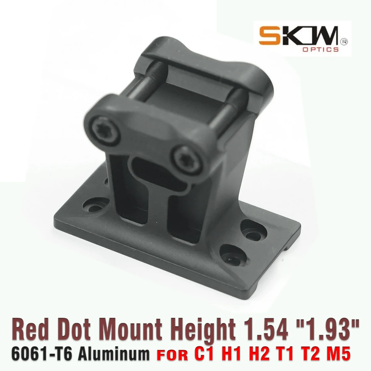 SKWoptics Soporte táctico de punto rojo C1 de altura rápida 1,93 ′′ 1,54 ′′ para riel de 20 mm para H1, H2, T1, T2, C1 - imagen 5