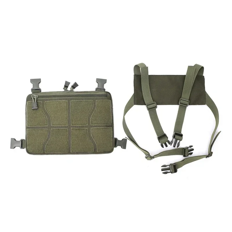 Bolsa táctica para chaleco en el pecho, accesorios militares Molle, riñonera EDC, paquete frontal para combate, acampada al aire libre, caza, senderismo, equipo - imagen 3