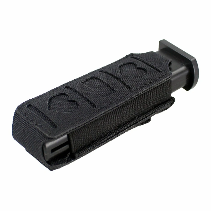 Bolsa táctica MOLLE para revistas individual de 9mm, funda para revistas con tapa abierta, bolsa para revistas de pistola, caja, bolsa de herramientas para cinturón - imagen 5