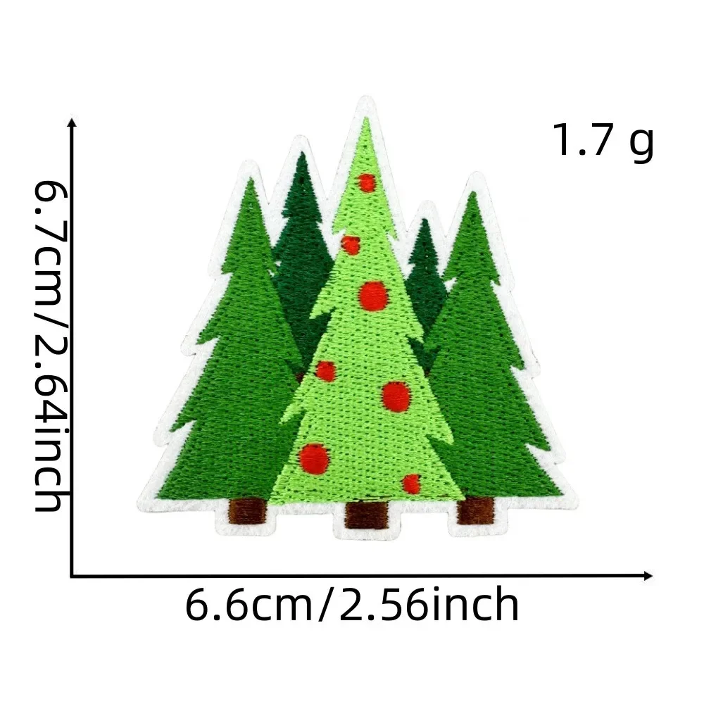 Parche para planchar, insignia de decoración navideña, pegatina de tela, calcetines de Papá Noel de Color, guantes, insignia bordada con parches para planchar - imagen 5