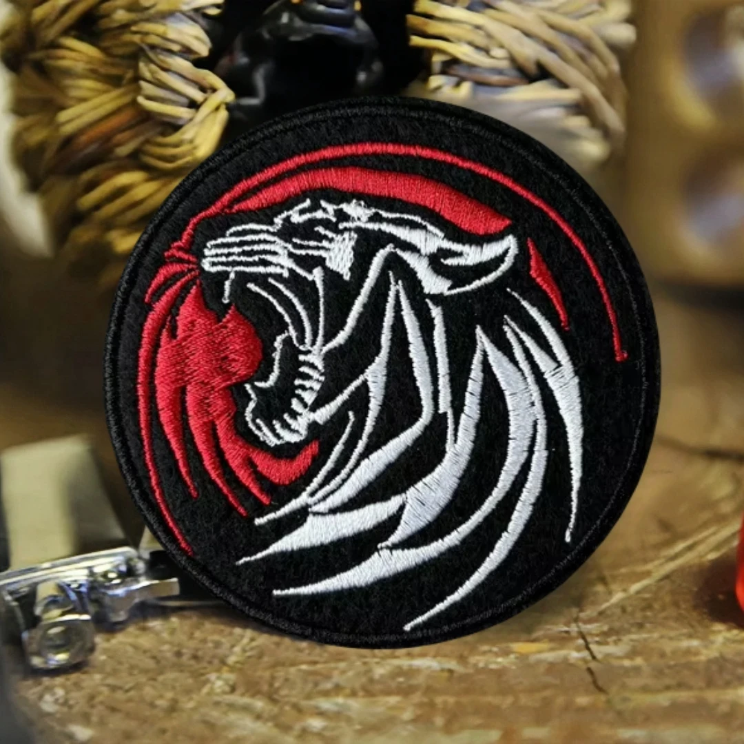 Parche táctico de moral de tigre, brazalete militar del ejército, equipo para exteriores, mochila, pegatina decorativa con gancho y bucle impreso - imagen 5