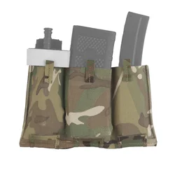 Panel de bolsa táctica elástica Triple Mag, sistema MOLLE multiusos, soporte para caza, combate, bolsa para revistas Airsoft, accesorios para ampliar
